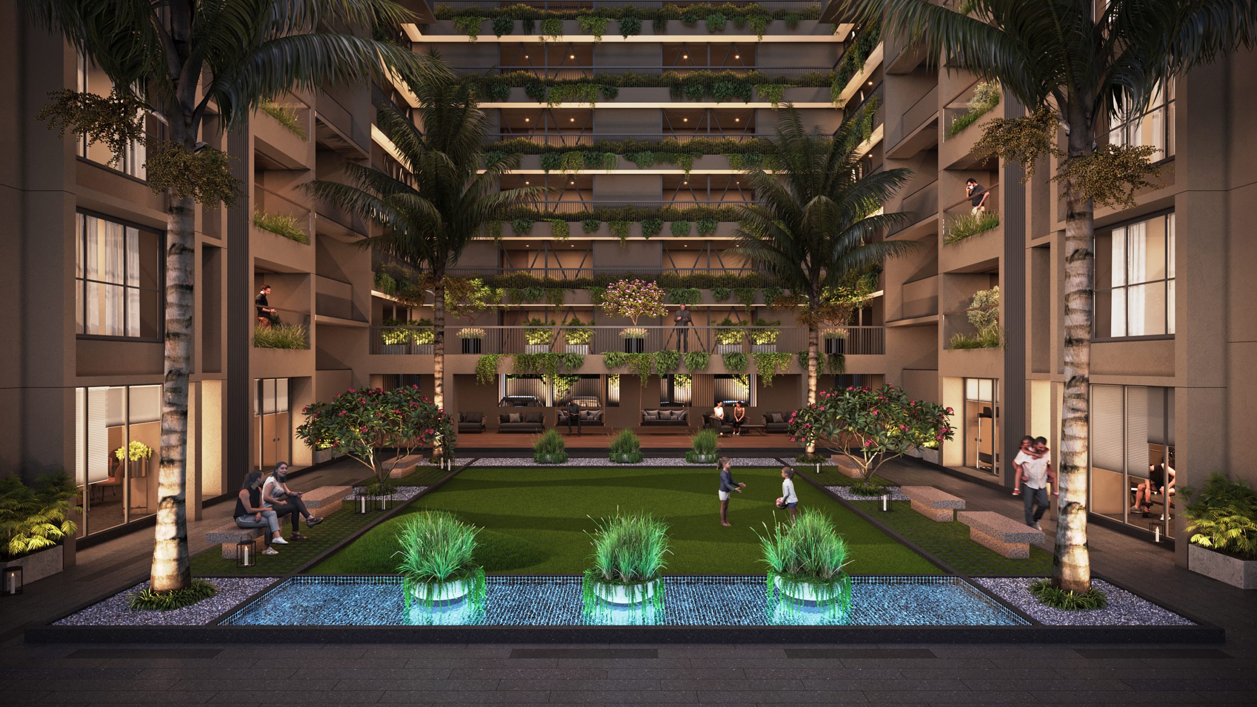Lush Central Garden & Open Lawn